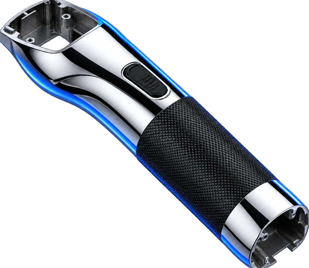 Chrome clipper body with knurled grip