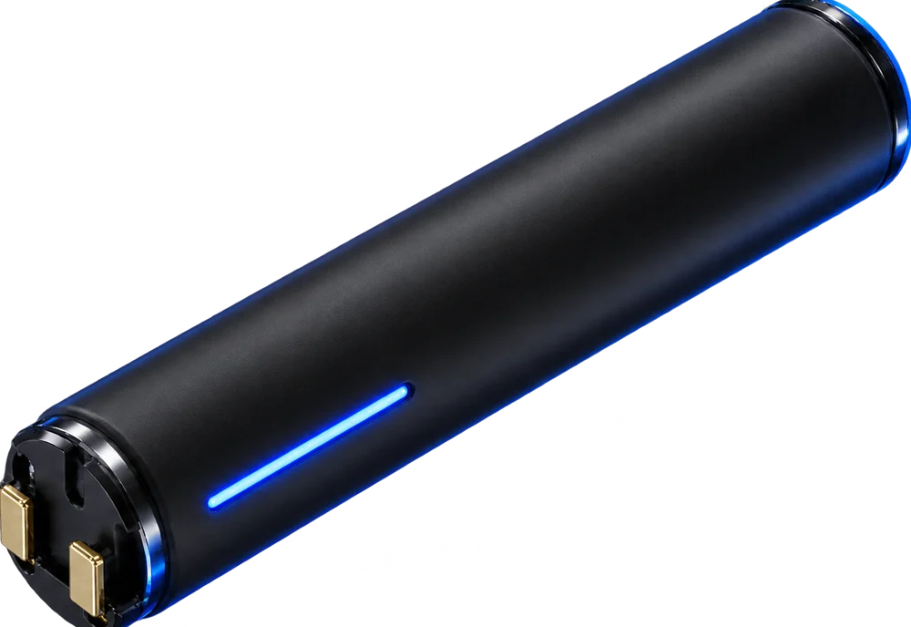 Clipper battery with a blue charge light